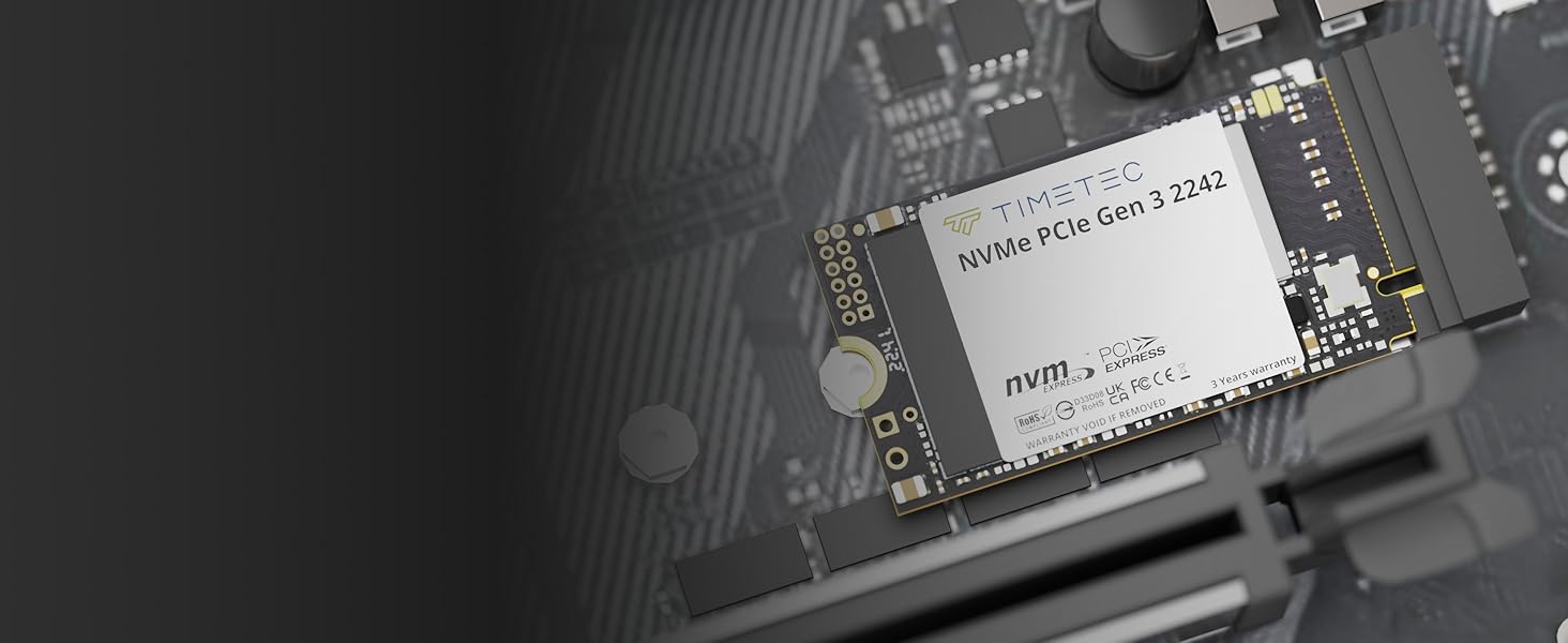 Timetec SSD PCIe 4.0 512GB Gen3x4: Швидкий накопичувач для PS5, PC, Laptop (M.2 2280, NVMe, Phison E27T, 2000TBW)