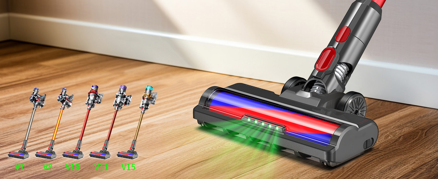 М'яка щітка-насадка для пилососів Dyson V7 V8 V10 V11 V15 - Оригінальна заміна, для твердих підлог (паркет, ламінат, плитка)
