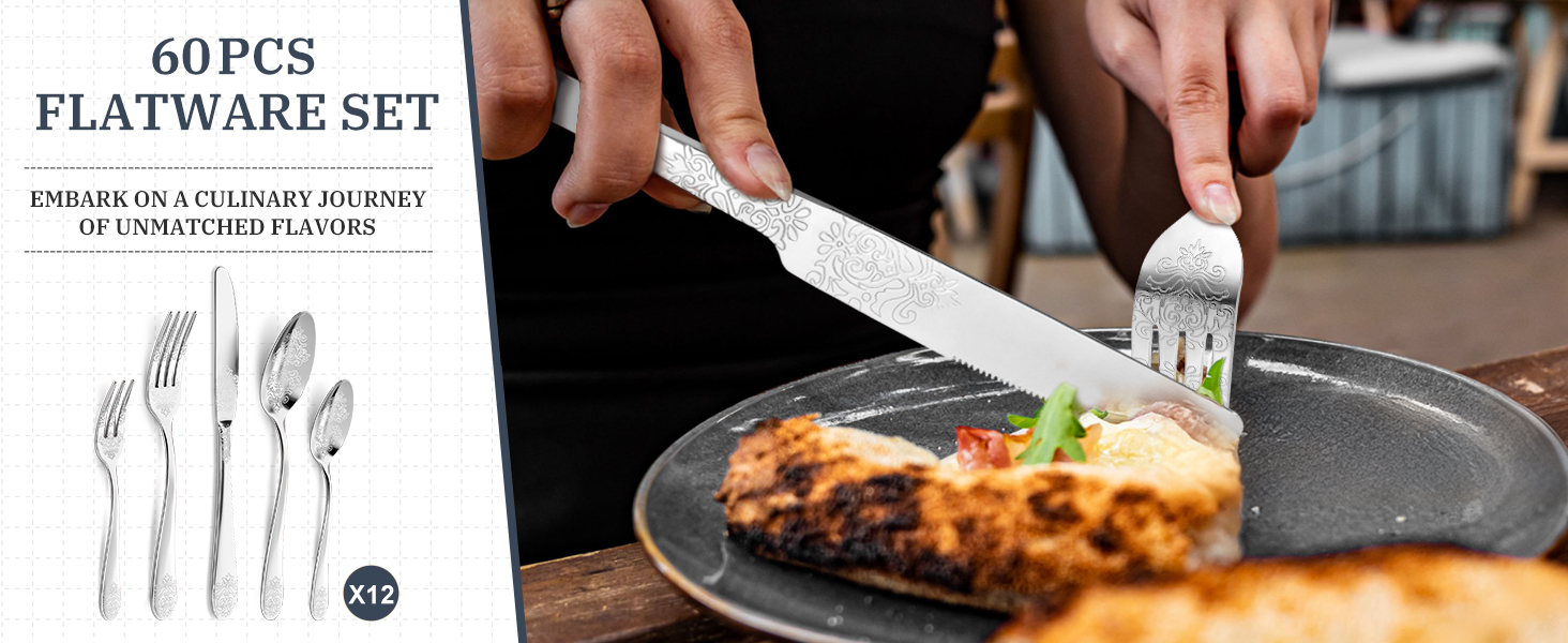 Набір столових приборів DRAGON RIOT на 6 осіб (30 предметів) з нержавіючої сталі, рожеве золото, елегантний набір ножів, виделок та ложок для дому, вечірки, ресторану. 30 предметів (сріблястий колір 60 предметів)