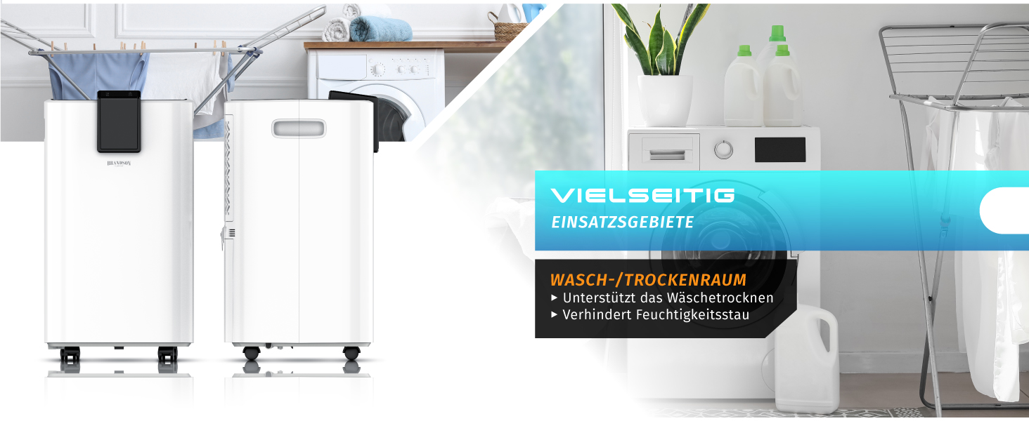 Електричний осушувач повітря Brandson 16L з компресором – 16 літрів/24 години – тихий – дисплей – для спальні, ванної, підвалу