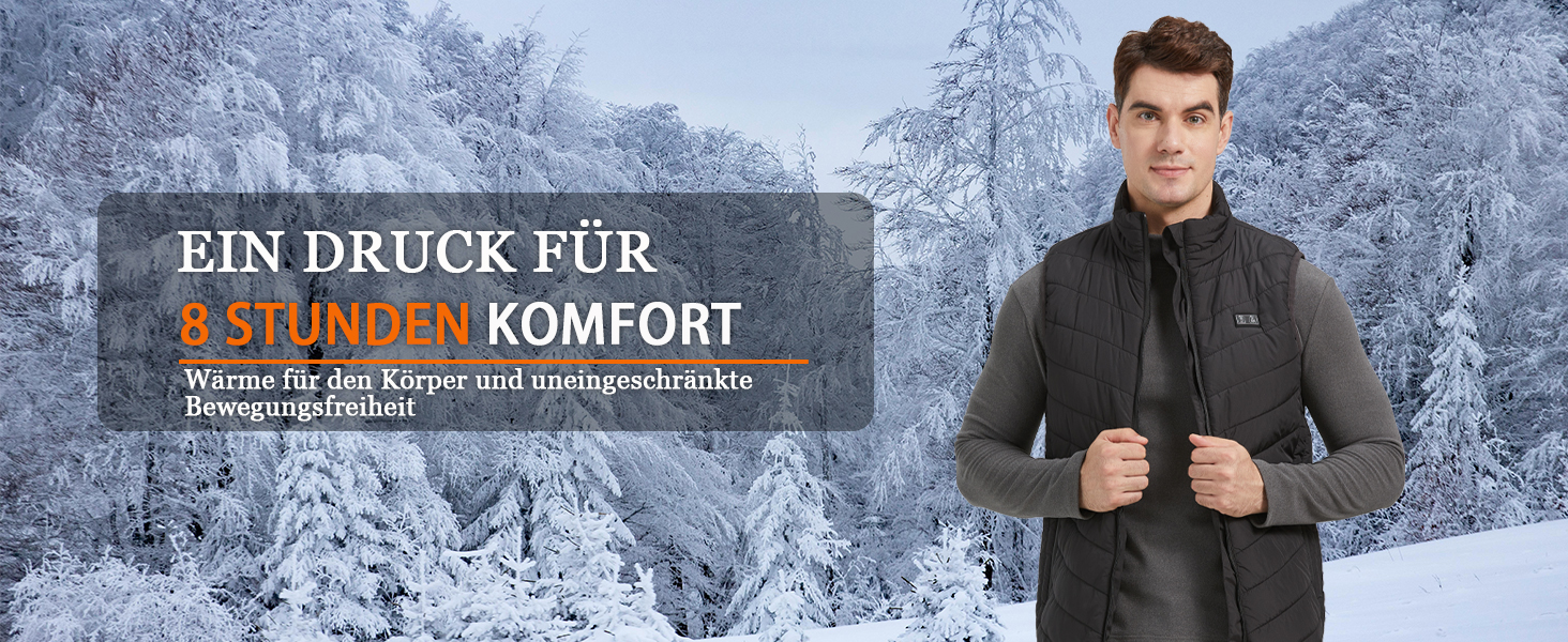 Обогревна жилетка для чоловіків: USB жилетка для активного відпочинку - 11 зон обігріву для мото, риболовлі, катання на лижах, бігу, гольфу, походів, верхової їзди (батарея не входить у комплект) Чорний XL