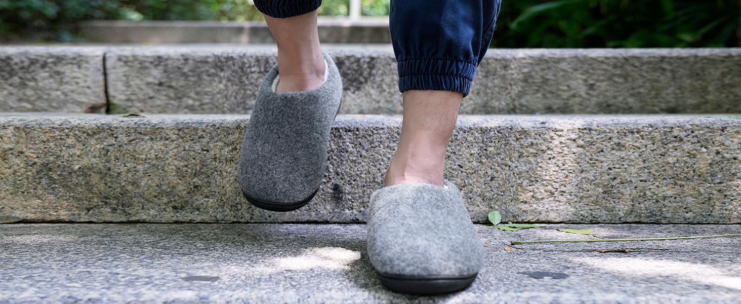 Тапочки халатні Mishansha зимові, теплий memory foam, підошва з твердим протектором, розмір 36-47, білий (сірий, 40/41 EU)