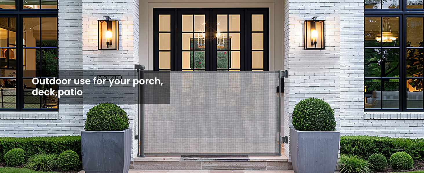 Зсувна захисна сітка для дитячих воріт та домашніх тварин, 55 см, 83 см, біла