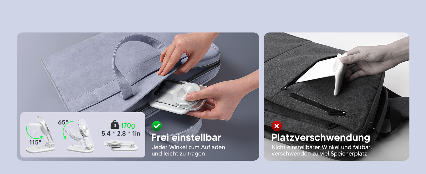 Зарядний пристрій MagSafe 3-в-1 для iPhone та Apple Watch, складний, білий (Elfenbeinweiß)