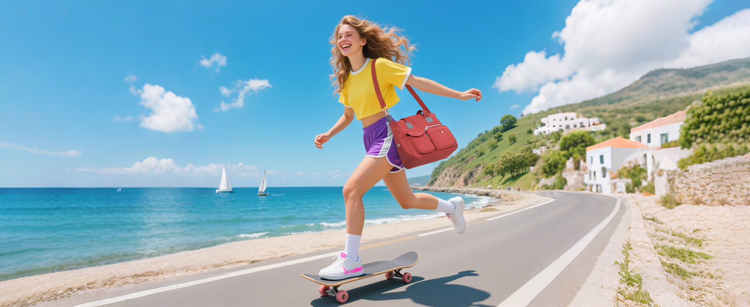 Сумка жіноча DIRRONA велика – містка сумка-шопер для міста, роботи, університету та подорожей з відділеннями, знімним ременем, темно-синя