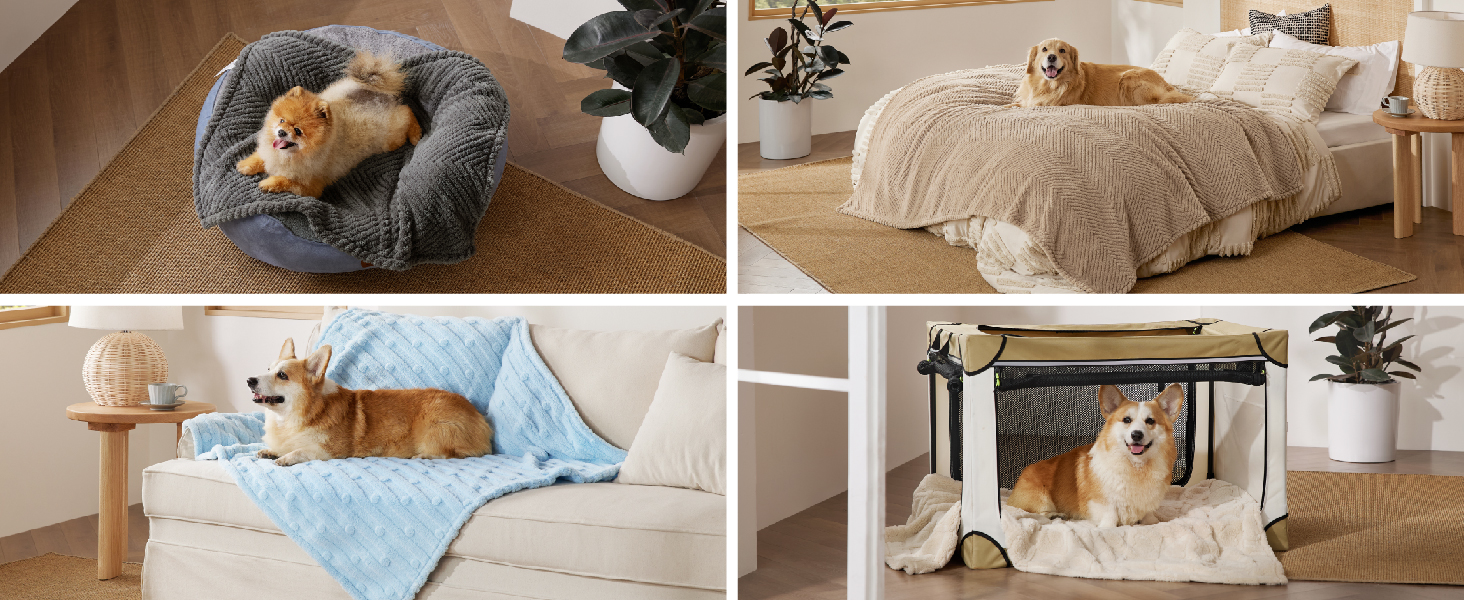 Підстилка для собак Bedsure: м'яка, тепла, кремово-біла, 100x120 см