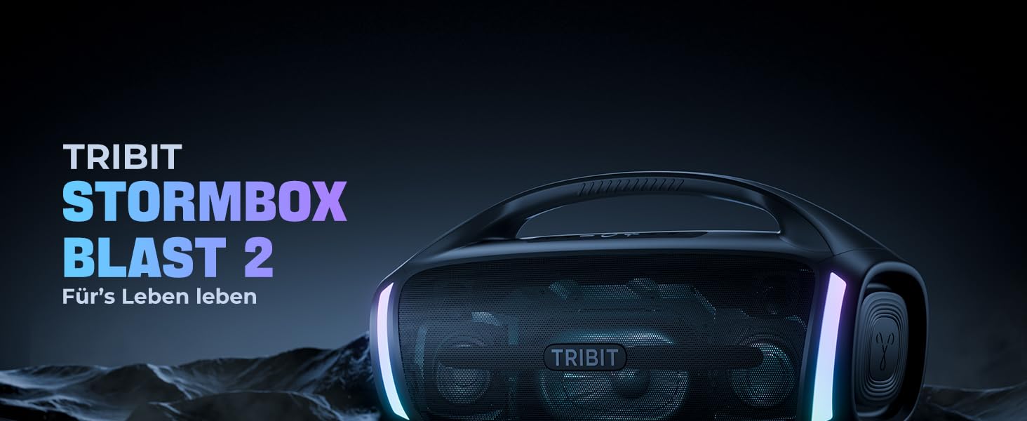 Портативна Bluetooth колонка TRIBIT StormBox Blast 2 200W IP67 - Водонепроникна, з LED, XBass, до 30 год, TWS