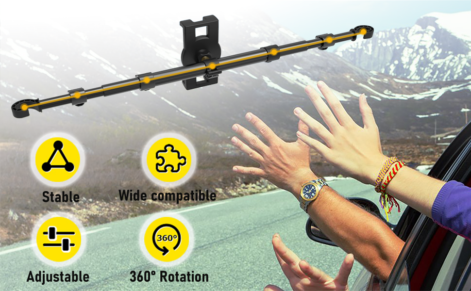 Утримувач для планшету в авто Oilcan, кріплення на підголівник, телескопічний, поворотний, для Switch, Lenovo, Fire, Galaxy, iPad Pro Air Mini 4-12.9', смартфонів та планшетів, чорний