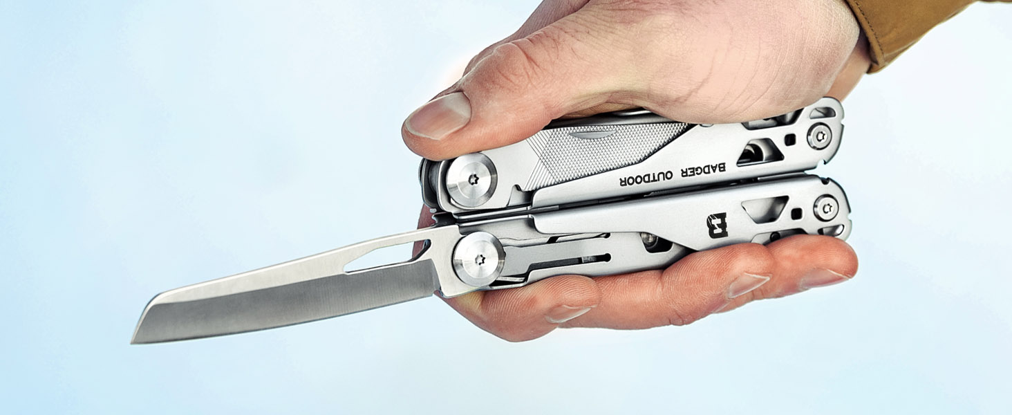 Багатофункціональний інструмент Solid Black 16-в-1 - ніж для виживання, туристичний інструмент з бітами - подарунок для чоловіків