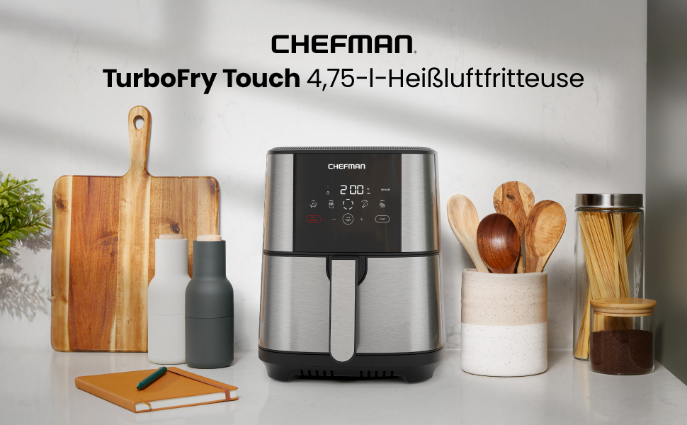 Chefman TurboFry Air Fryer - 4.75L Family Size with Digital Controls