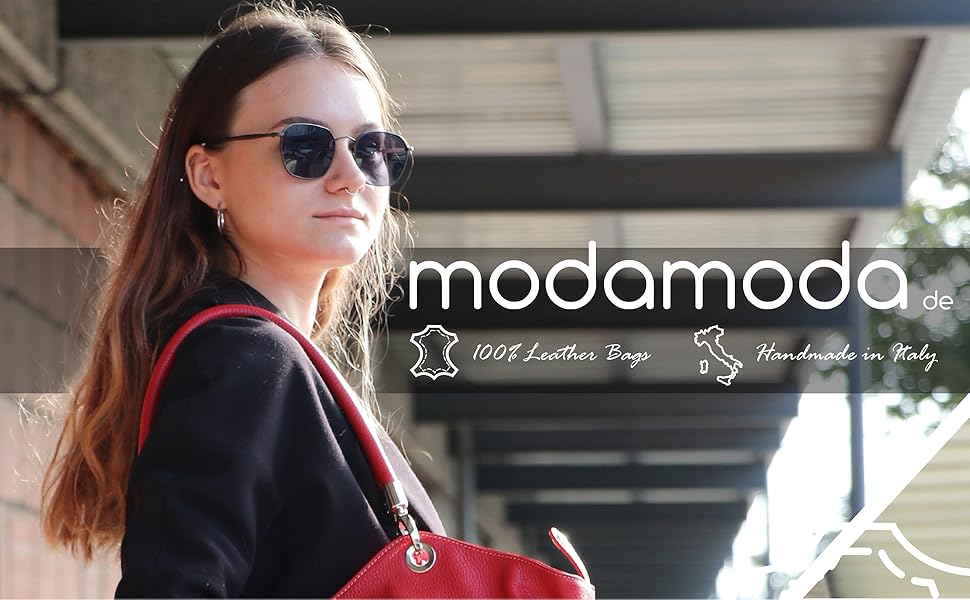 Сумка жіноча шкіряна Modamoda T205 сіро-зелена, шопер ручної роботи з Італії