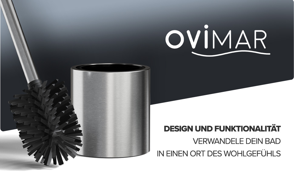 Набір для чищення унітазу Skrova | Силіконова щітка для унітазу | Без підставки | Чорний матовий, з підставкою | Змінний WC-головка