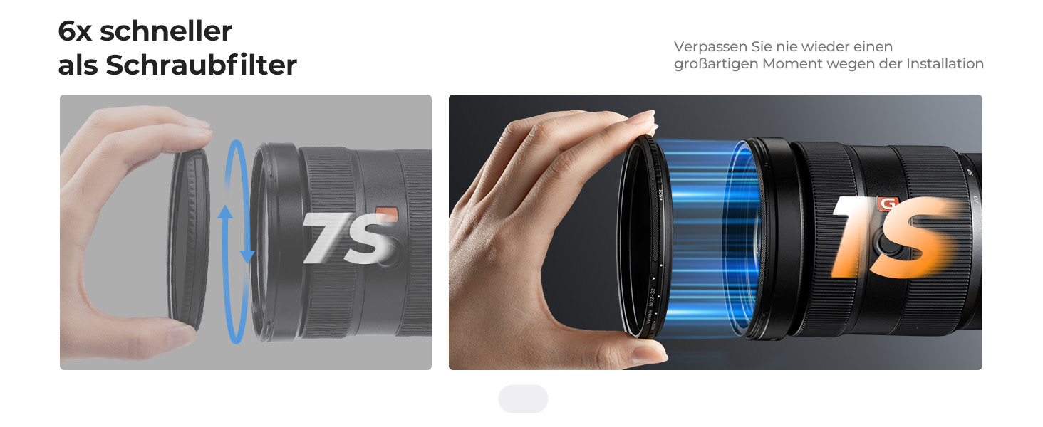 Фільтр ND K&F Concept 49mm Магнітний Змінний Градуйований (ND2-32) для об'єктивів Nano-Xcel Series