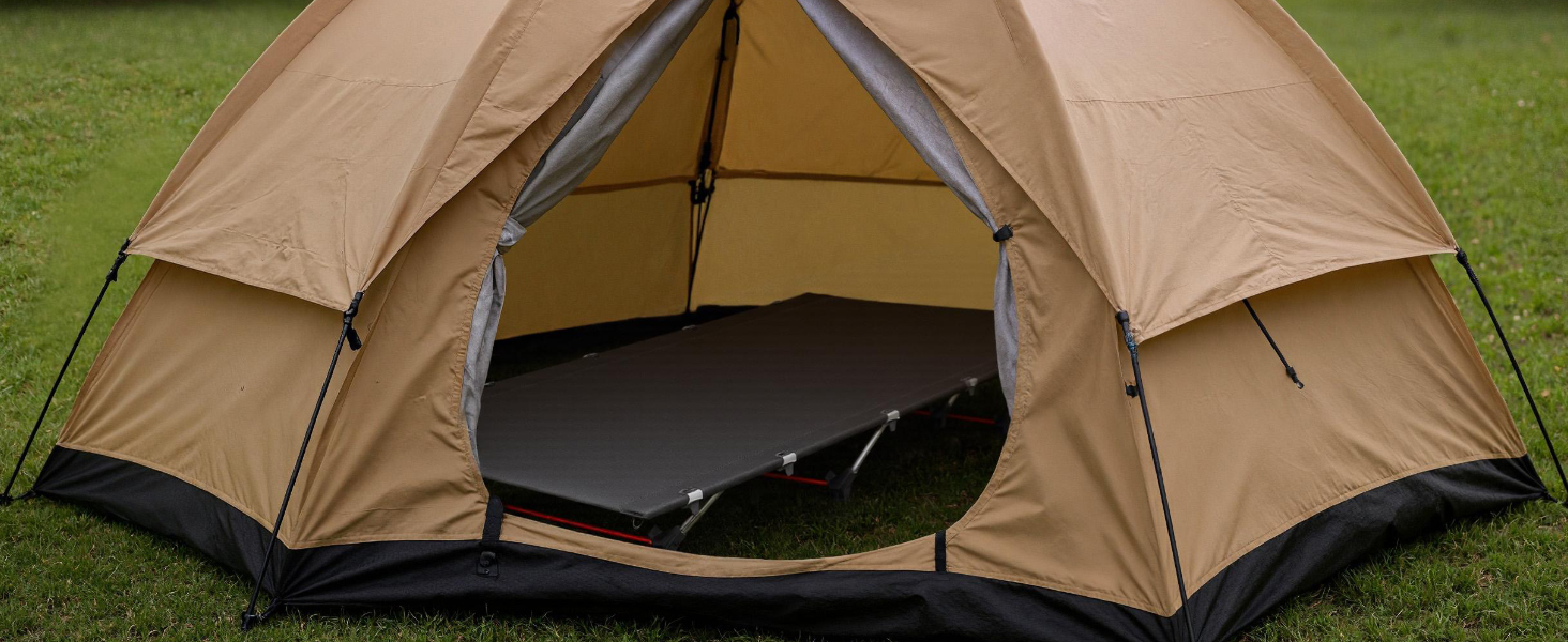 Кемпінгове ліжко Join Nature Ultraleicht: легке, складане, для дорослих, чорне