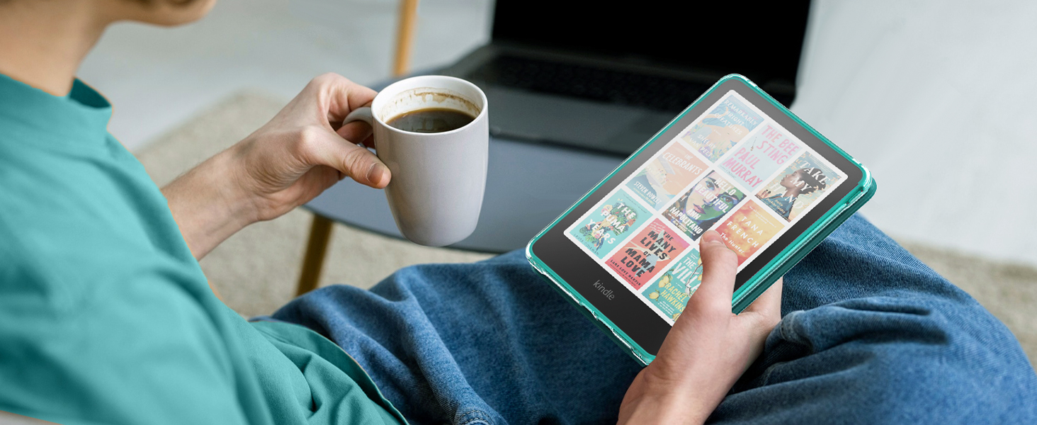 Чохол для Kindle Paperwhite 12 (2024) та Kindle Colorsoft (2024/2025) MoKo, Denim, Чорний, Магнітний, з авто-вимкненням