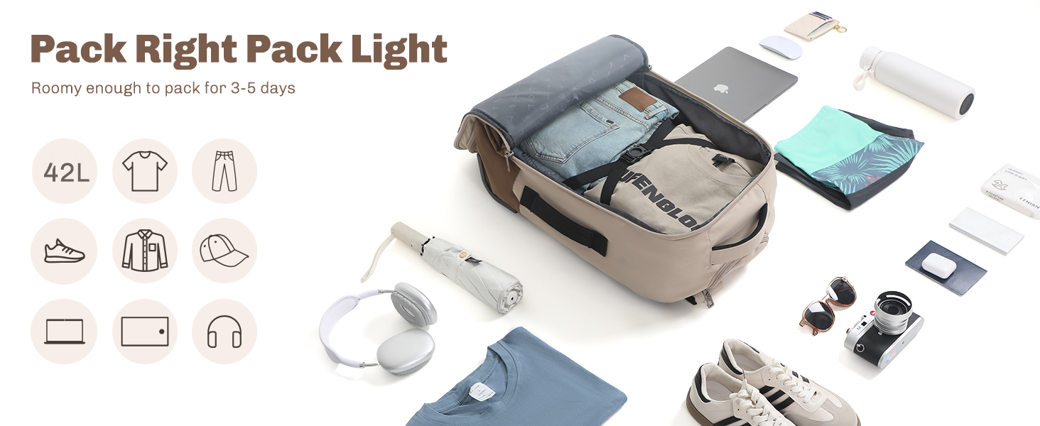 Рюкзак-валіза Hynes Eagle 42L з колесами для подорожей та бізнесу, 54x35x23 см, блакитний, 2024.