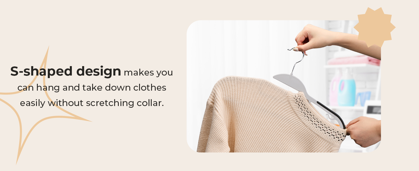 20 шт. Плечі для одягу HOUSE DAY з пластику - протиковзкі, для мокрого та сухого одягу, обертаються на 360°, міцні, сірі (з чорною гумовою смугою)