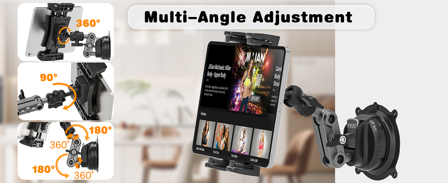 Утримувач для планшета в авто, 360° поворотний, універсальний, для iPad, iPhone, Galaxy, 4.7-12.9 дюймів