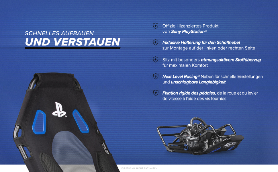 Next Level Racing F-GT Lite Складаний симулятор кокпіту (PlayStation Edition)