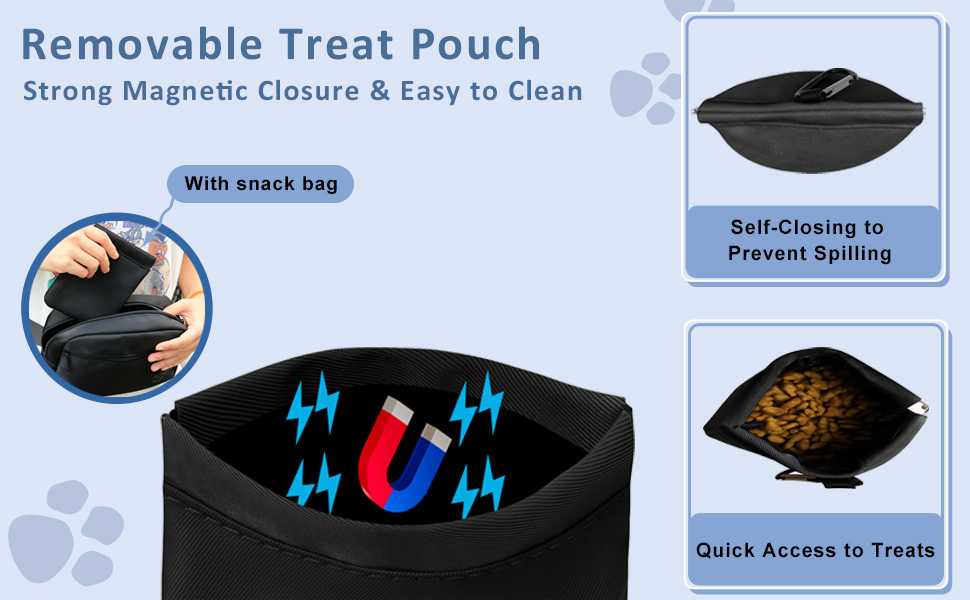 Сумка для собак з карабіном, сумка для тренування цуценят з відділенням для ласощів та тримачем для пакетів для вигулу, зручна сумка для перенесення ласощів для тварин з регульованим поясним ременем (Бежева)