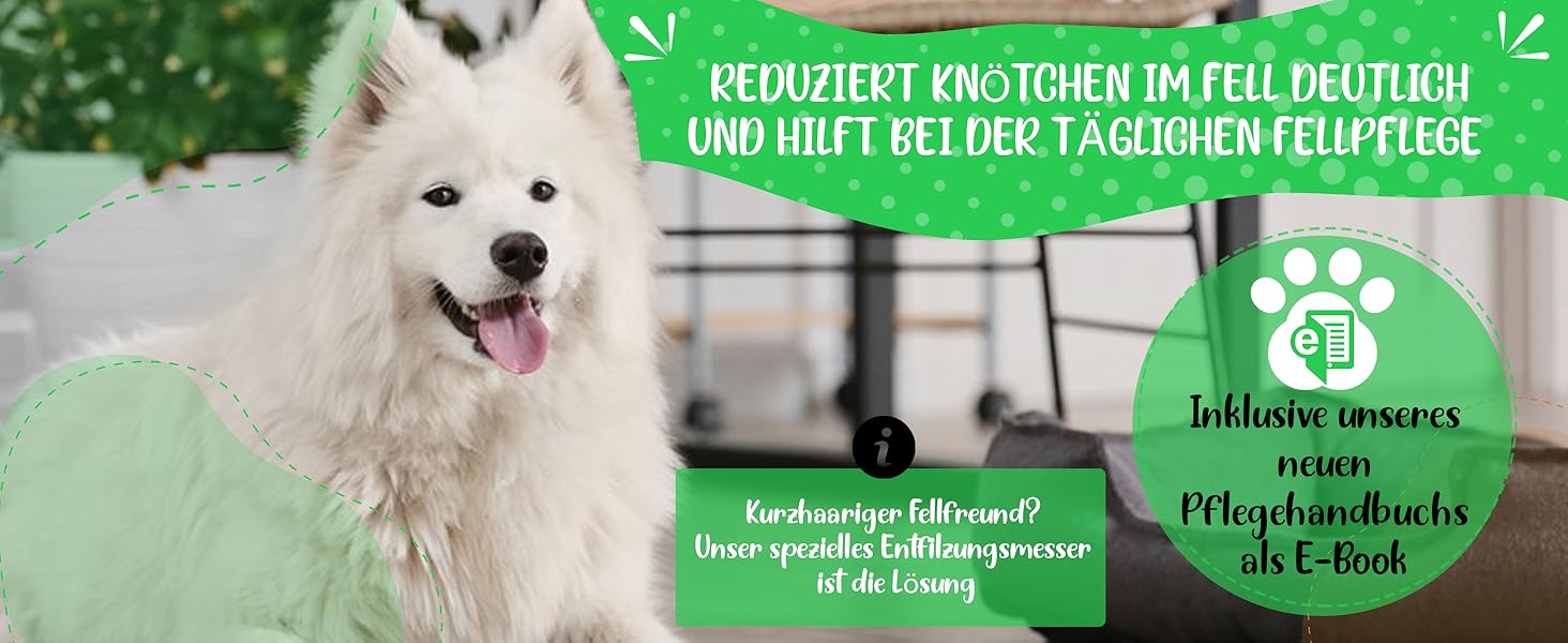 Гребінець для собак та котів Golden Pets Entfilzer Kamm - для середньої та довгої шерсті, 9 лез + електронний посібник з догляду