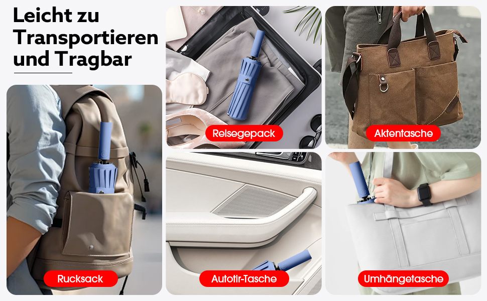 Стійкий до вітру парасолька-тростина, автоматичний, великий, з 16 ребрами, покриття Teflon 210T, анти-UV (блакитний)