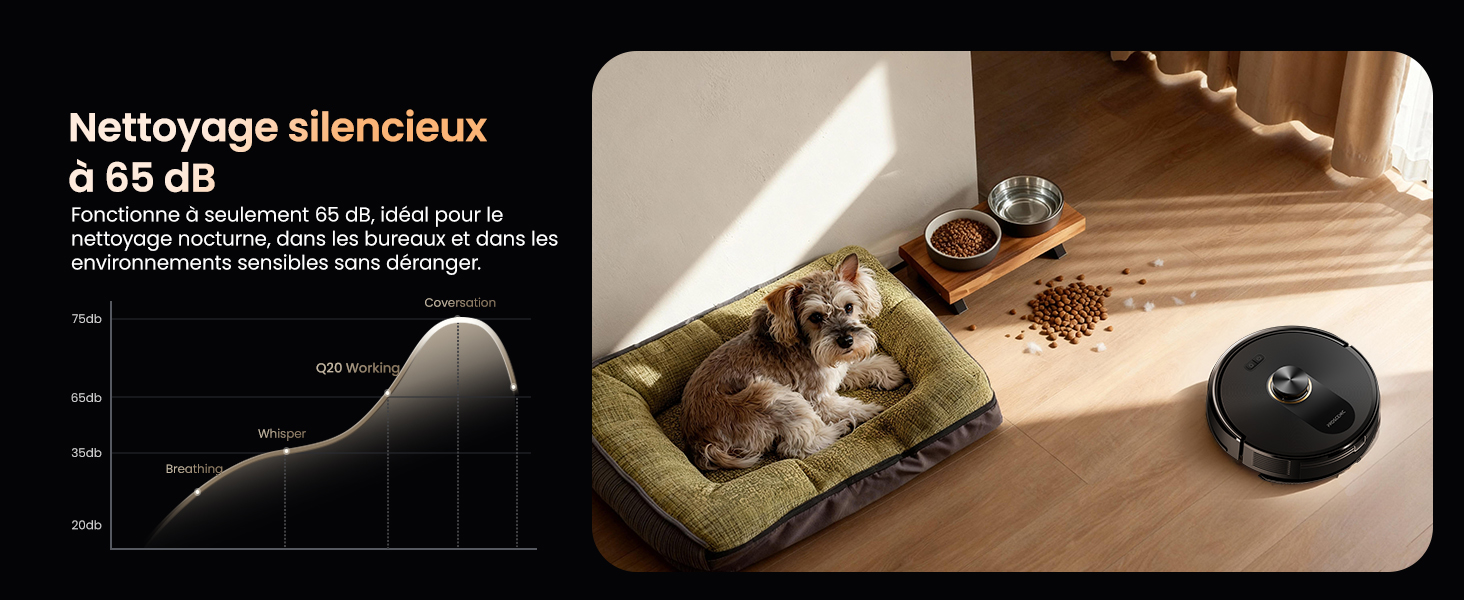 Робот-пилосос Proscenic Q20Plus з функцією миття, 10000Pa, 200хв, бездротовий, з автоматичним випорожненням, 3-в-1 для шерсті тварин, килимів та твердих поверхонь, чорний