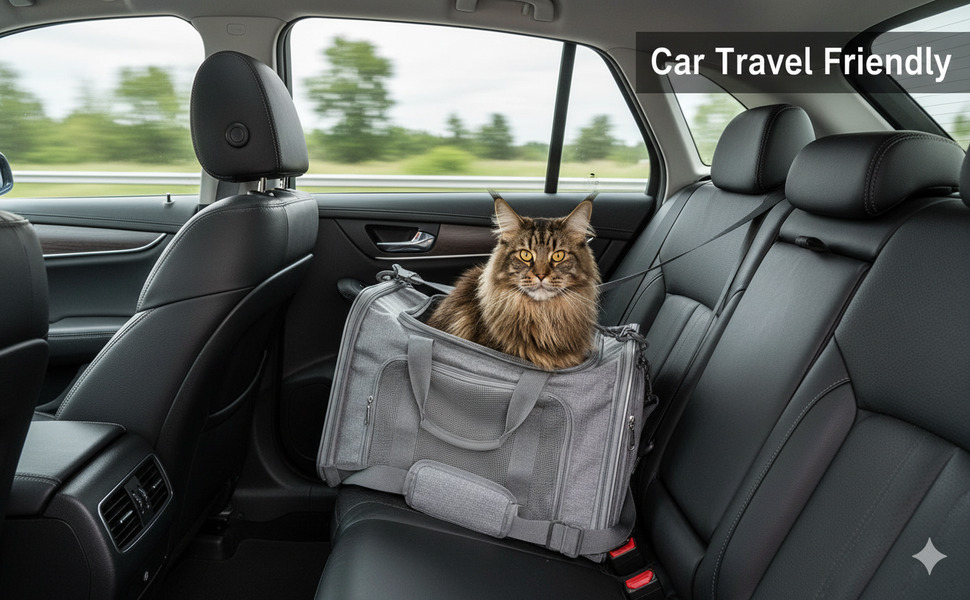 Транспортна переноска для кота та собаки, складана, сірого кольору (L)