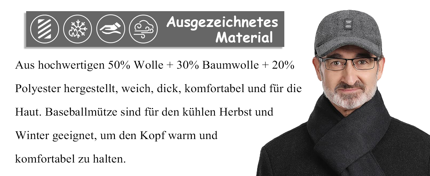 Кепка бейсболка чоловіча Clakllie зимова тепла з флісу та вушками, сіра