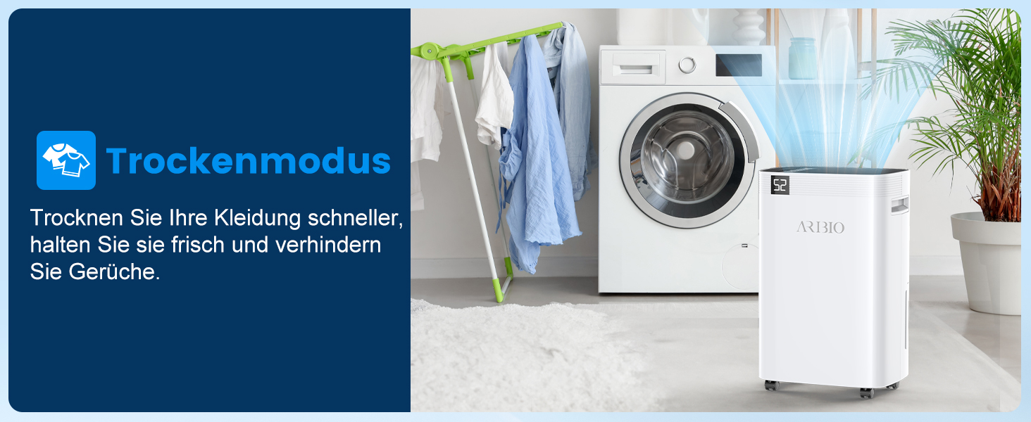 Електричний осушувач повітря 20 л/день з LED-дисплеєм, таймером та функцією відтавання, для квартир, ванних кімнат та підвалів