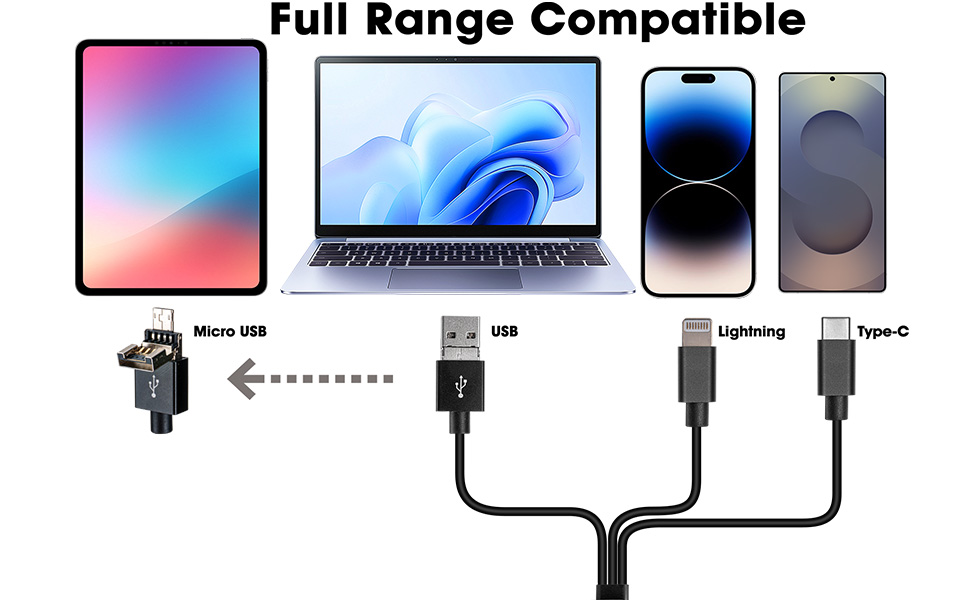 Цифрова мікроскоп-камера Ninyoon 1080P USB для iPhone, iPad, Android, PC, 50-1000x, з підсвічуванням, для монет, рослин, паяння, шкіри, скальпу