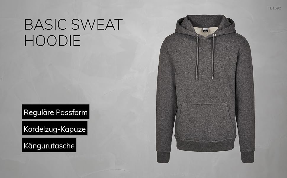 Чоловіче базове худі Urban Classics Basic Sweat Hoody, пісочний колір