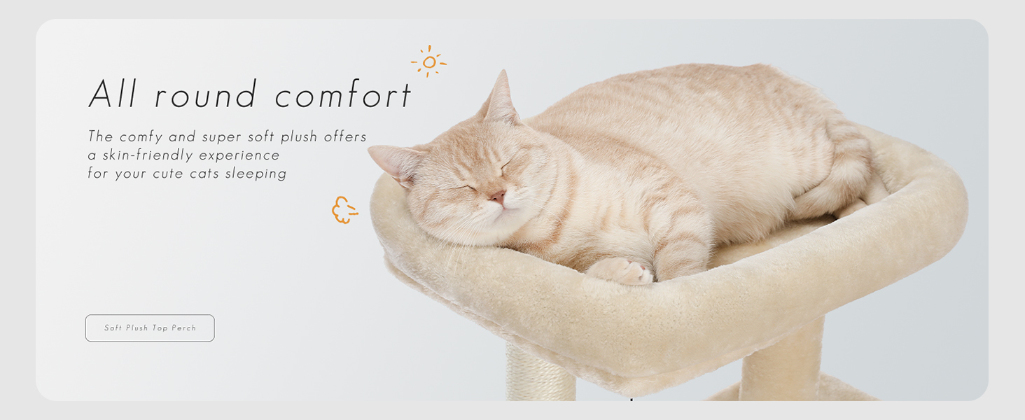 Котячий будиночок з когтеточкою Petpela Beige M 90см: когтеточка, будиночок, лежанка для котів