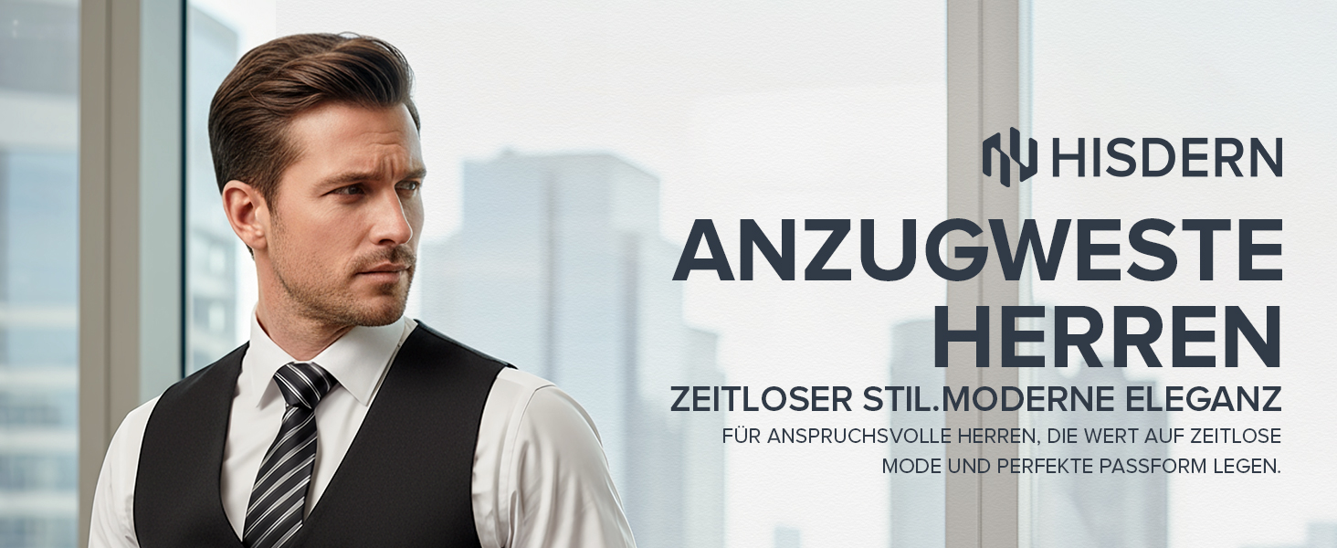 Жилет чоловічий HISDERN, чорний, бавовна, V-подібний виріз, з кишенями, для вечірки, весілля, офіційного стилю, 4XL