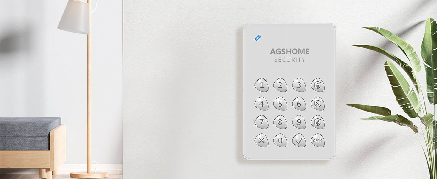 Бездротова сигналізація AGSHOME для дому, 15 елементів, Wi-Fi, 120 дБ, розширювана, сумісна з Alexa та Google Assistant
