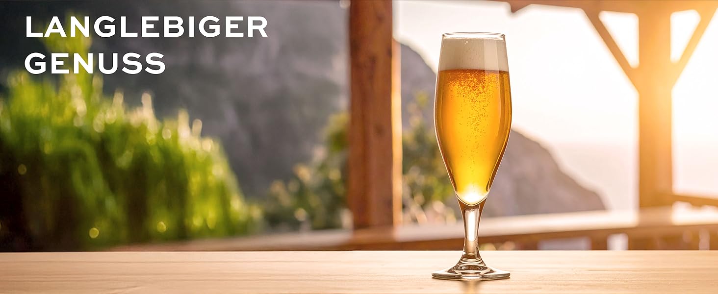 Набір пивних келихів Stölzle Lausitz Iserlohn 6 шт, 400 мл – для Pilsner та іншого пива – Кришталеві келихи, виготовлені в Німеччині