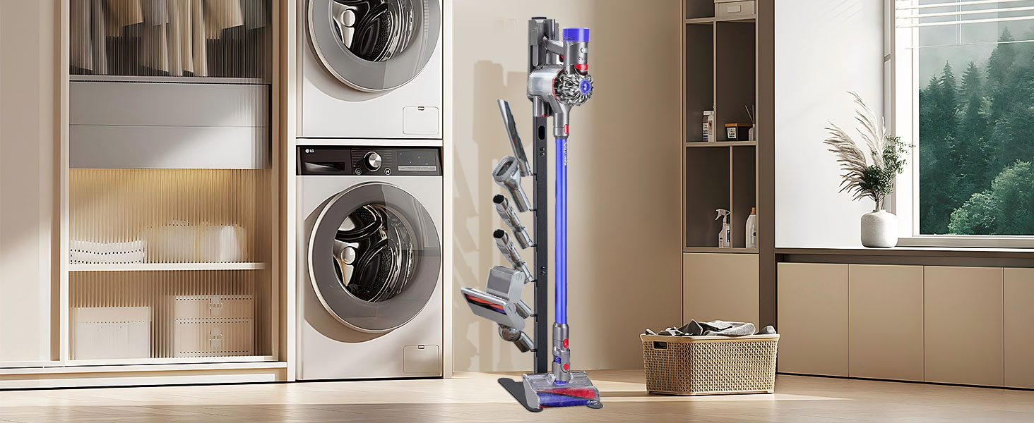 Підставка для пилососа OUTBROS, сумісна з Dyson V15, V12, V11, V10, V8, V7, V6, металева, чорна