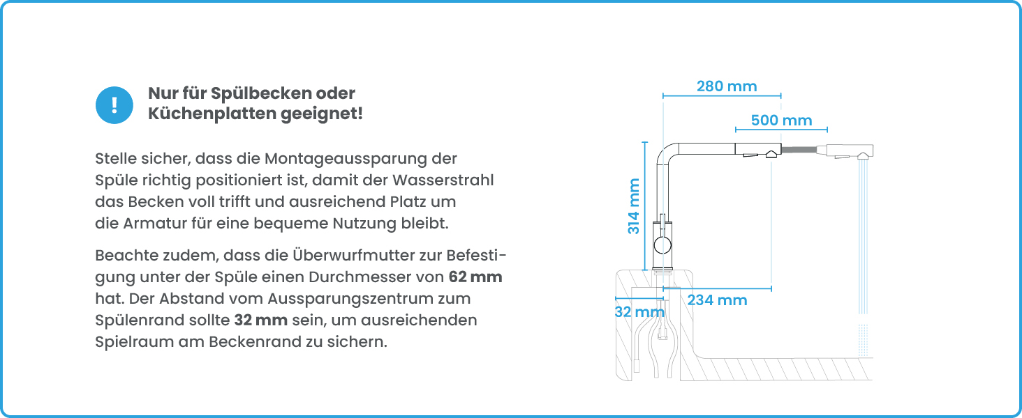 Кухонний змішувач Bächlein Varvaro – поворотний на 360° з висувним шлангом та душем – нержавіюча сталь