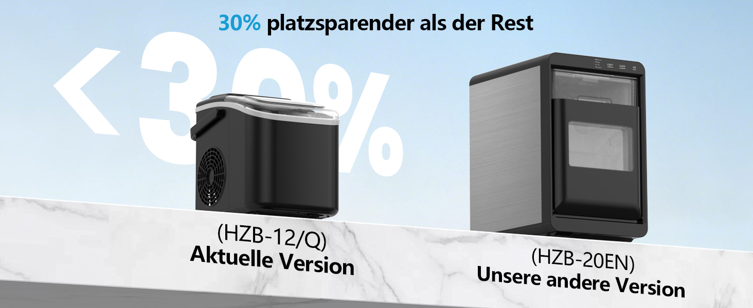 Машина для приготування льоду Eiswürfelmaschine Klein: портативна, 12 кг/24 год, 8 кубиків за 6 хв, 2 розміри, самоочищення для дому, кухні, кемпінгу, вечірки, RV