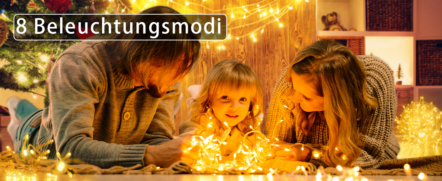 Льо́хка гірлянда JXLEDAYY 1200 LED, 36 м, для вулиці, 8 режимів, таймер, пульт, тепле світло, водонепроникна, для балкона, двору, саду, вечірки, весілля