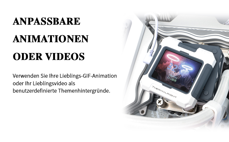 Thermalright FW 360 White ARGB: рідинна система охолодження CPU з 3 вентиляторами PWM, LCD-дисплей 320*240, підтримка AMD/Intel (AM4/AM5/LGA1700/1851)