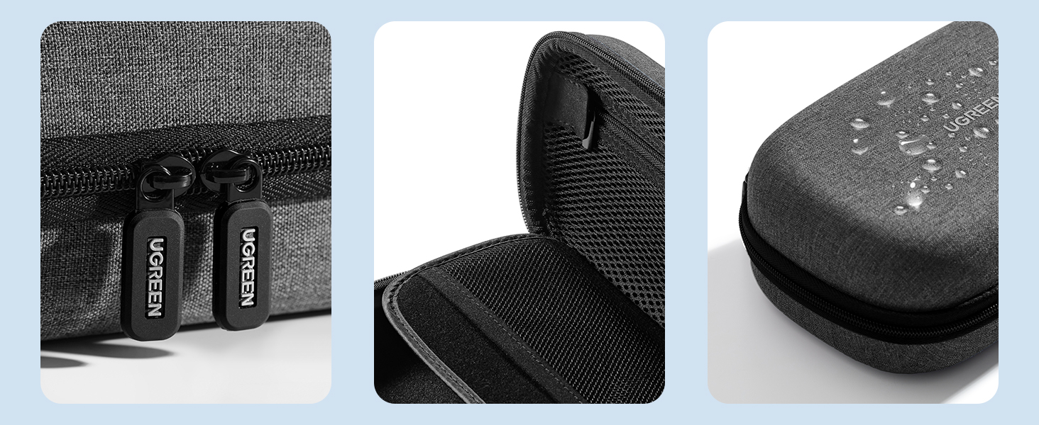 Організатор для електроніки UGREEN: водонепроникний кейс для кабелів, зарядних, power bank та аксесуарів (23 x 14 x 8 см)