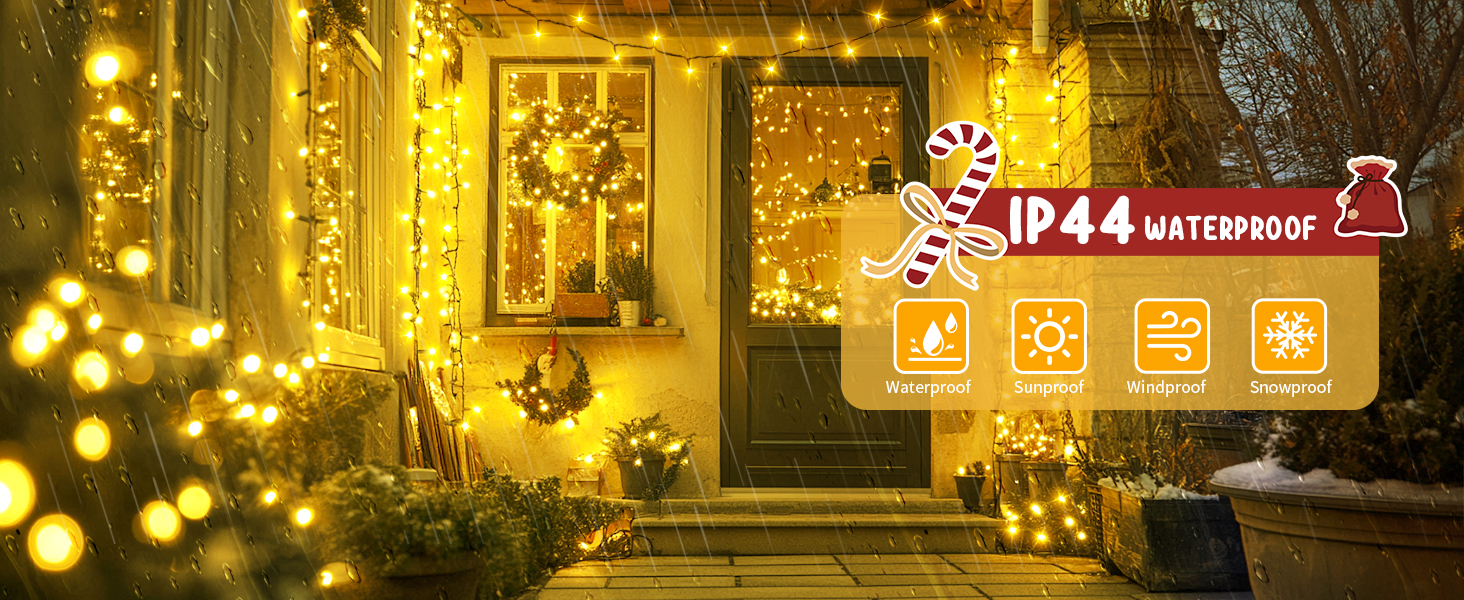 Гірлянда святкова на ялинку, для декору приміщень та вулиці - 80м, 800 LED, з пультом, таймером, вологостійка, 8 режимів, тепле біле світло, для вечірки, саду, декору на Новий Рік