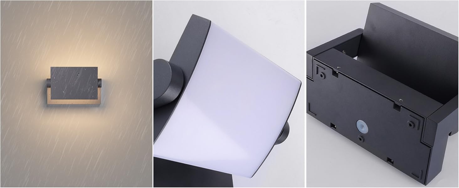 Зовнішня LED-стінна лампа Klighten 24W, IP65, 1500 Lumen, 3000K, Anthrazit