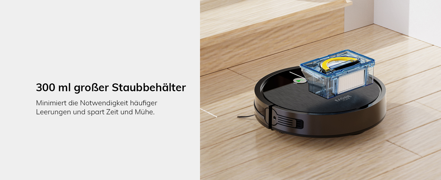 Робот-пилосос безщітковий, самостійно заряджається, з пультом дистанційного керування, тихий, для шерсті тварин та твердих поверхонь, E3