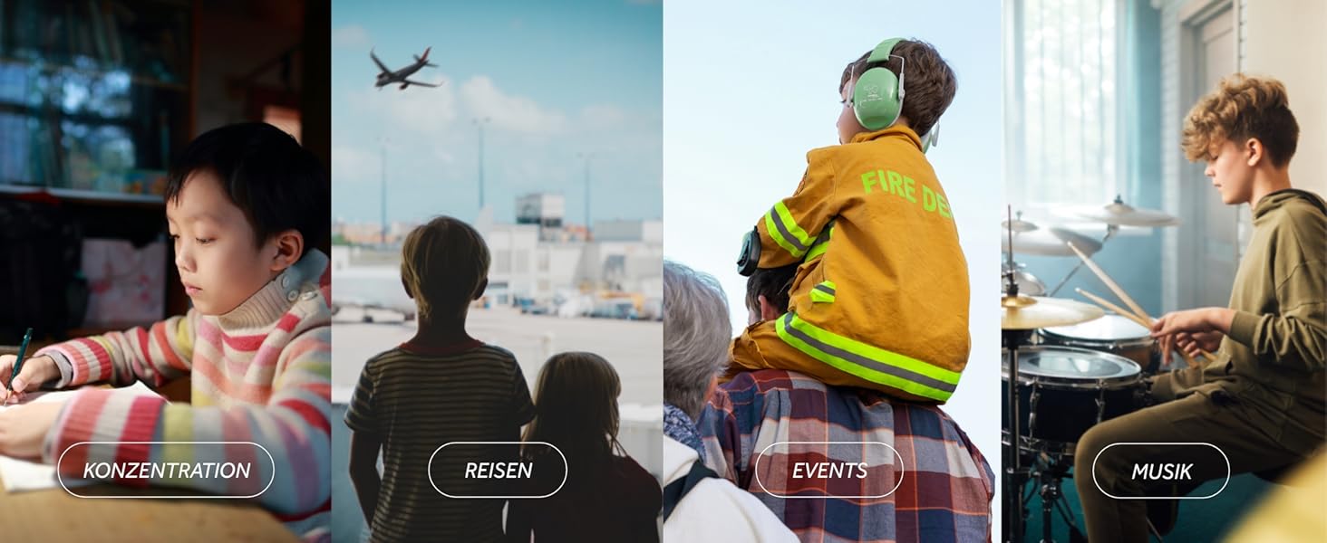 Schallwerk® Kapselgehörschutz Kiddies (Matcha Green) – навушники шумозахисні для дітей, преміум-якість, захист від шуму, ідеальні для повсякденного використання та заходів