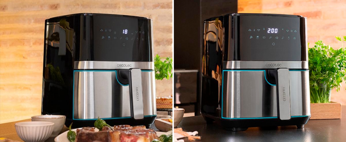 Фритюрниця Cecotec Cecofry Full Inox 5500 Pro 5.5 л з аксесуарами. 1700 Вт, цифрова, без масла, PerfectCook, з нержавіючої сталі