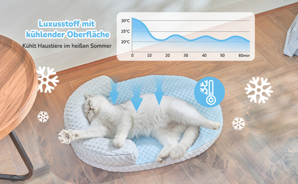 Підвісне ліжко для котів CATISM 360° з можливістю обертання, кошик для сну, 36x38 см, до 20 кг (блакитний)