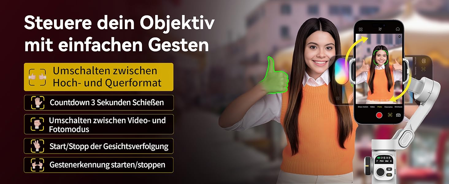 Стабілізатор для iPhone та Android від AOCHUAN: 3-осьовий гімбал з OLED-дисплеєм та подовжувачем 7,8 дюймів (Smart X2 Kit)