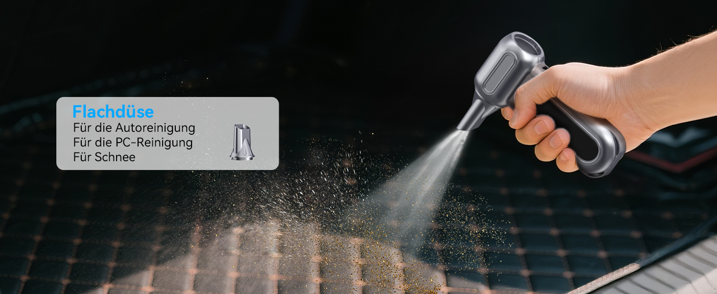 Електричний пилосос-піногенератор Orantronx Air Duster 200000 об/хв, 4-ступенева регулювання, акумуляторний, USB-зарядка, для ПК, клавіатури, авто, дивану, ноутбука, дому, вулиці